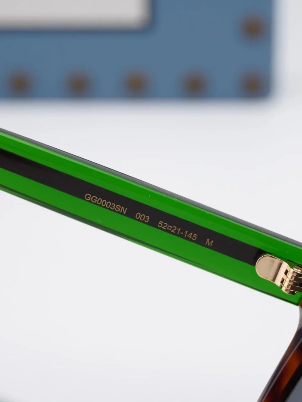 Gucci GG0003SN 003 Square Sunglasses - Havana / Green / Grey